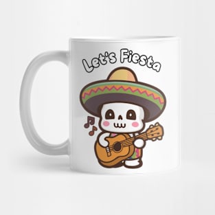 Cute Skeleton Playing Guitar Mug